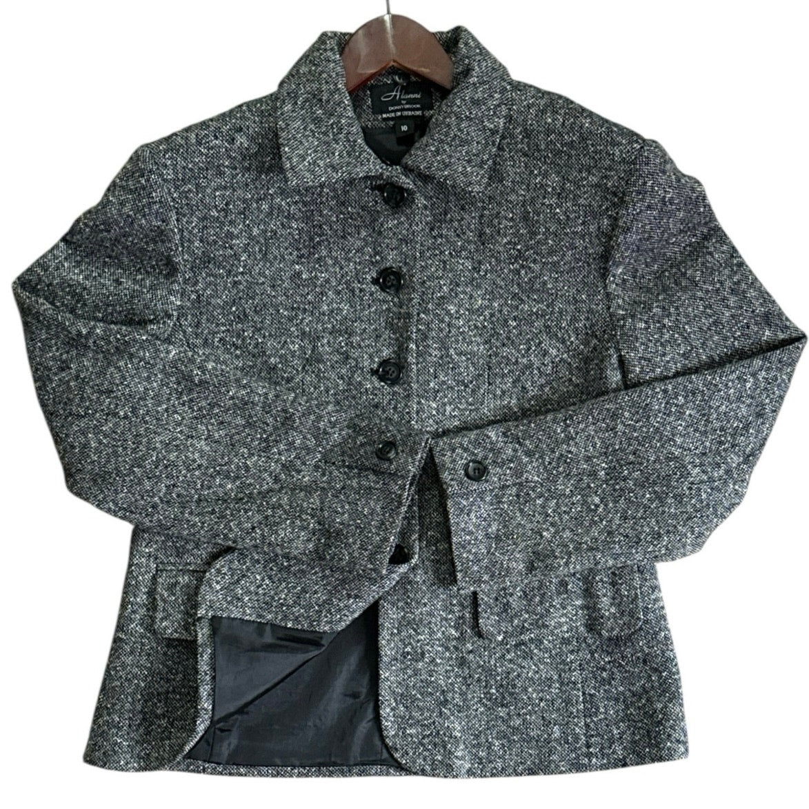 Hanni by Donnybrook Women’s Size 10 Wool Tweed Jacket Made in Ukraine