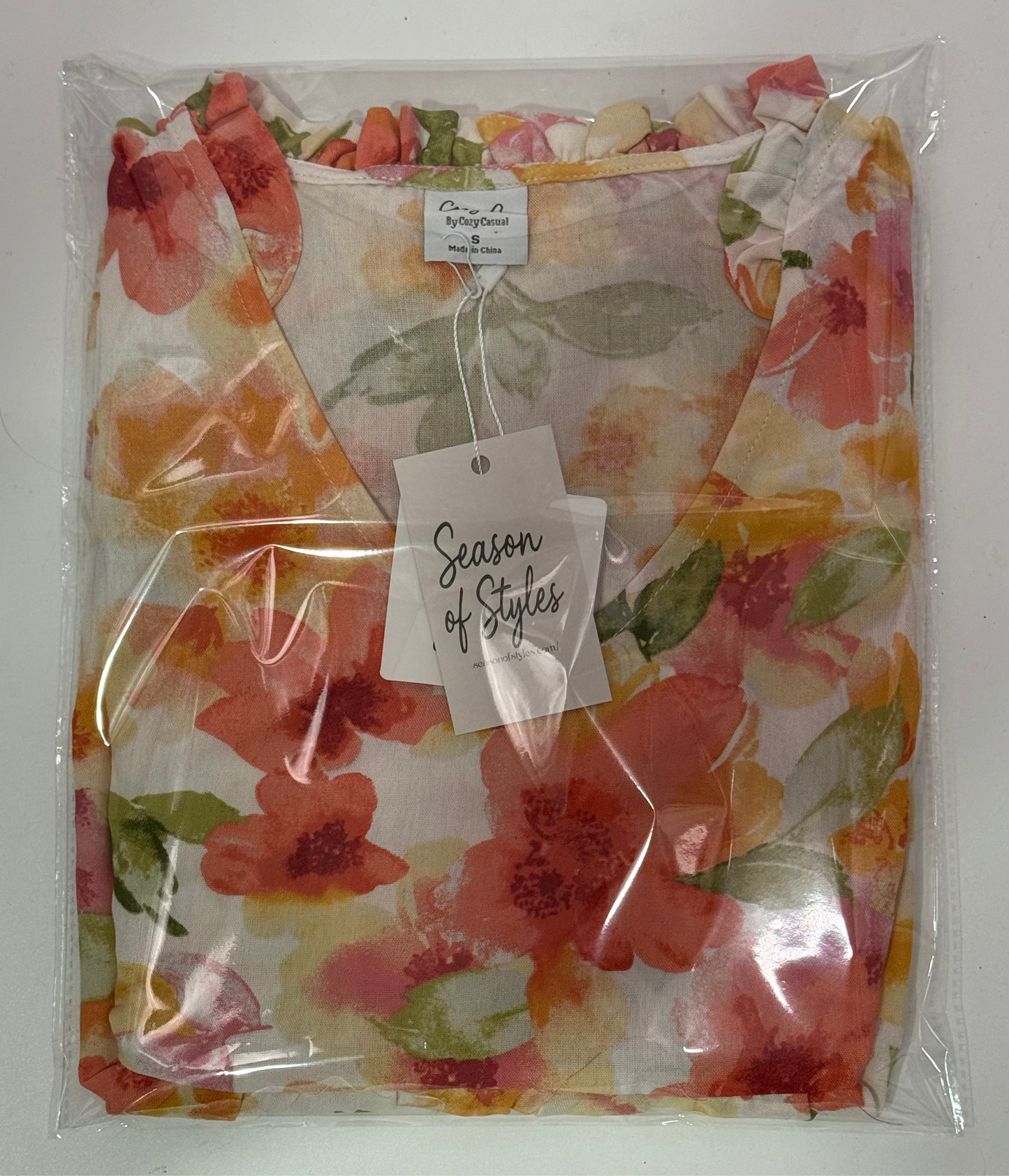 Peplum Floral Tiered Sleeveless Cotton Blouse – S to XL
